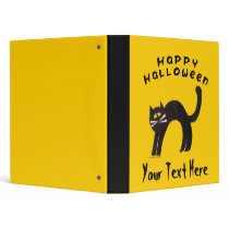 Black Cat Happy Halloween Binder by halloweentreats Black Cat Happy Halloween Binder