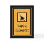 Black Cat Happy Halloween Card