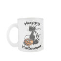 Black Cat Happy Halloween Mug