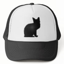 black cat mesh hats