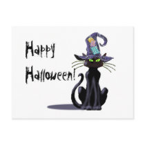 BLACK CAT & HAT by SHARON SHARPE postcards