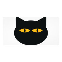 black cat icon photo cards