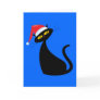 Black Cat in Santa Hat