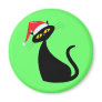 Black Cat in Santa Hat