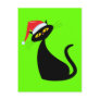 Black Cat in Santa Hat