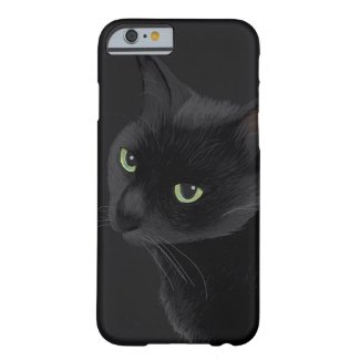 Black cat in the dark barely there iPhone 6 case