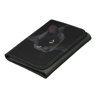 Black cat in the dark wallet