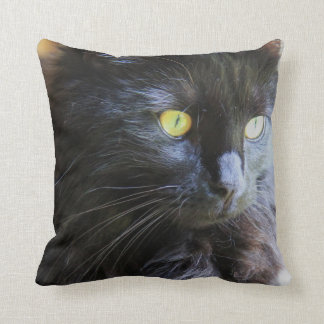 cat face throw pillow