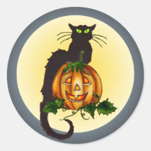 BLACK CAT JACK by SHARON SHARPE Stickers