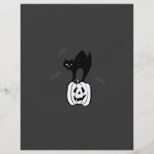Black Cat Jack-o Bats Personalized Flyer