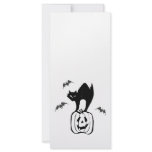 Black Cat Jack-o Bats Rack Card Design