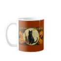 black cat & jackolanterns mug