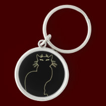 Black Cat Keychain Cat Gifts Pet Cat Keychains keychains