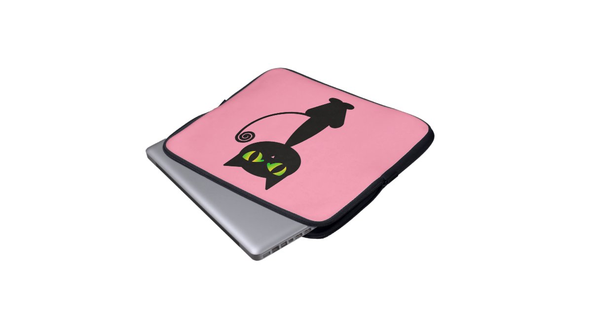 Black Cat Laptop Sleeve Zazzle