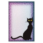 black cat leopard stationery paper