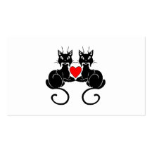 Black Cat Love Business Card Templates
