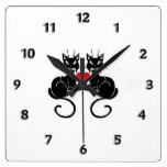 Black Cat Love Clock