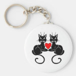 Black Cat Love Keychain