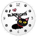 Black Cat Lover Wall Clock