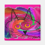 Black Cat Lovers Art Gifts Fridge Magnets