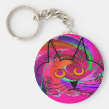 Black Cat Lovers Art Gifts Keychains
