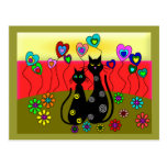 Black Cat Lovers Art Gifts Postcards