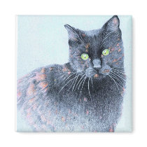 Black Cat Magnet