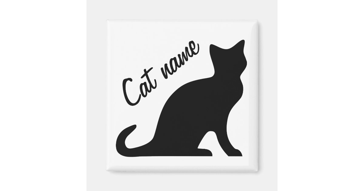 Black cat Personalizable pet name Zazzle