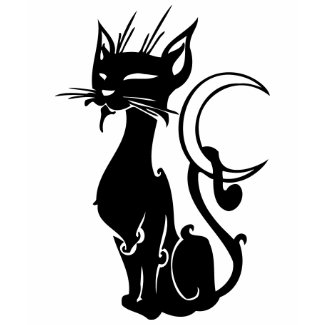 BLACK CAT MOON T SHIRT shirt