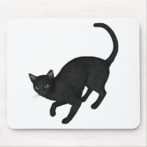 black cat mousepads