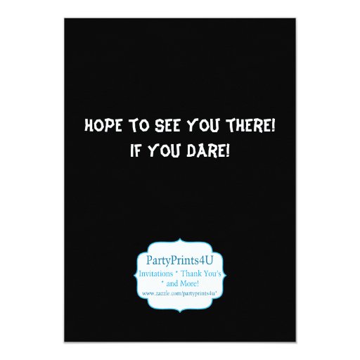 Black Cat n Spider Halloween Birthday Party Invite
