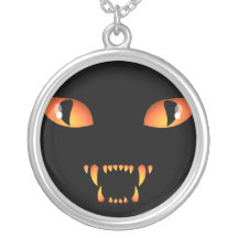 Black Cat Necklace Halloween Cat Jewelry