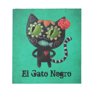 Black Cat of The Dead Memo Notepads