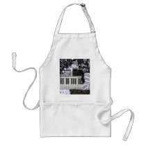 Black Cat on a Keyboard Apron