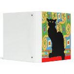 Black Cat on Abstract Wallpaper Vinyl Binders