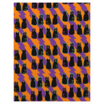 Black cat on orange and purple stripes pages letterhead