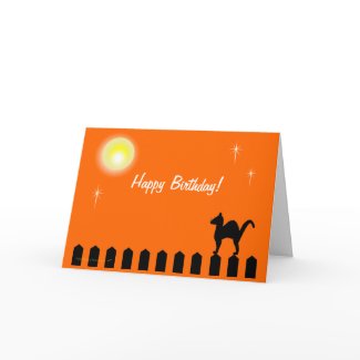 Today’s Best Award Winner–Black Cat on Picket Fence Birthday Card