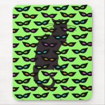 BLACK CAT PAD by SHARON SHARPE mousepads