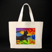 Black Cat Painting Butterflies Art - Multi bags by JUDERM Black Cat Painting Butterflies Art - Multi bags