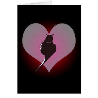 Black Cat Panther My Heart Card