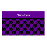 Black Cat Pattern. Business Card