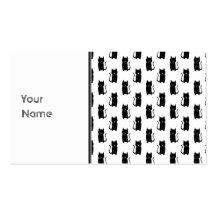 Black cat pattern. business cards