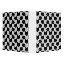 Black Cat Pattern on Light Gray. Binder