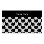 Black Cat Pattern on Light Gray. Business Card Templates