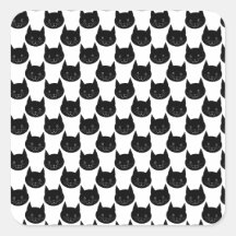 Black Cat Pattern. Stickers