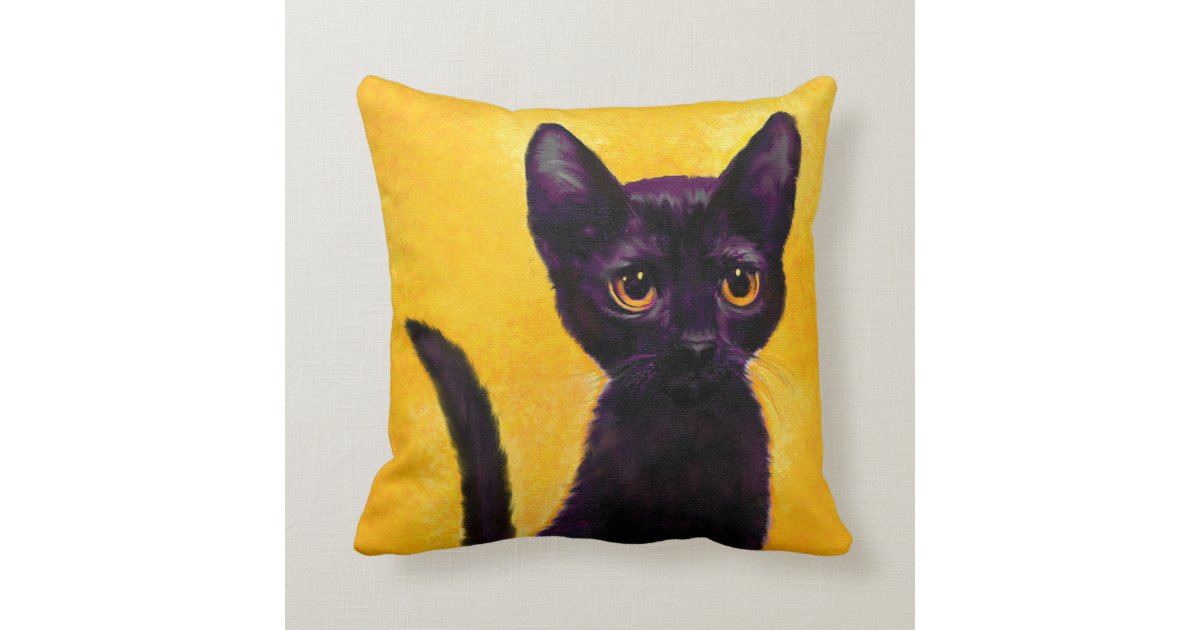 walmart black cat pillow