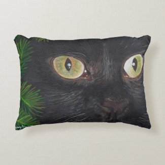 black cat pillow accent pillow