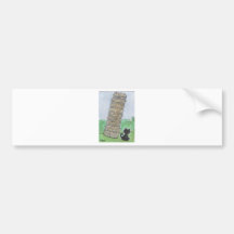 BLACK CAT PISA BUMPER STICKERS