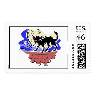 Black Cat postage