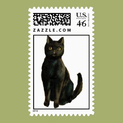 Black Cat Stamps Zazzle_stamp